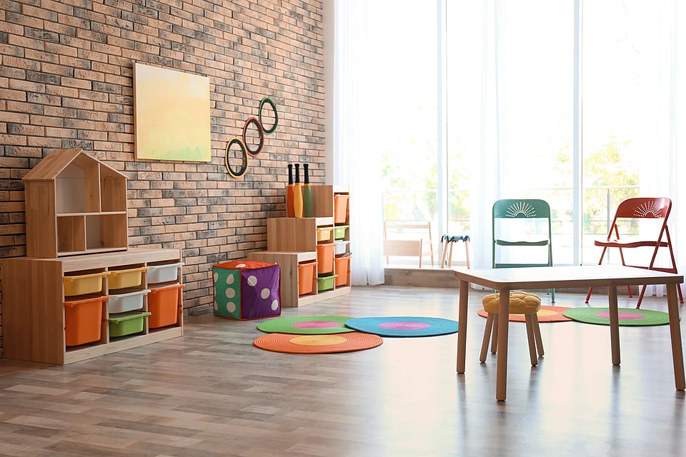 Adobe Stock image of an empty daycare room.