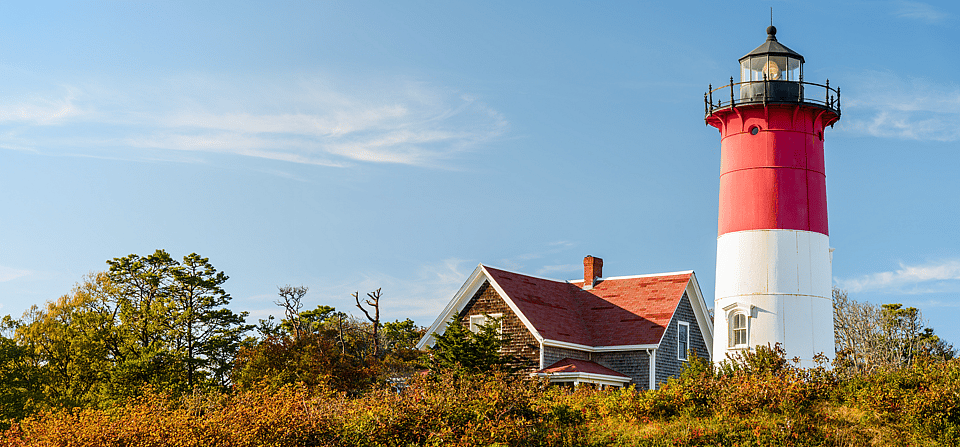 Image of a home with a lighthouse near it.