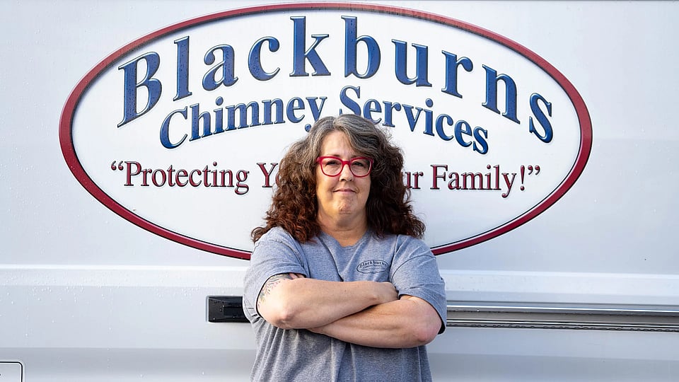 Original photo of Brena Akers from Blackburns Chimney Services.