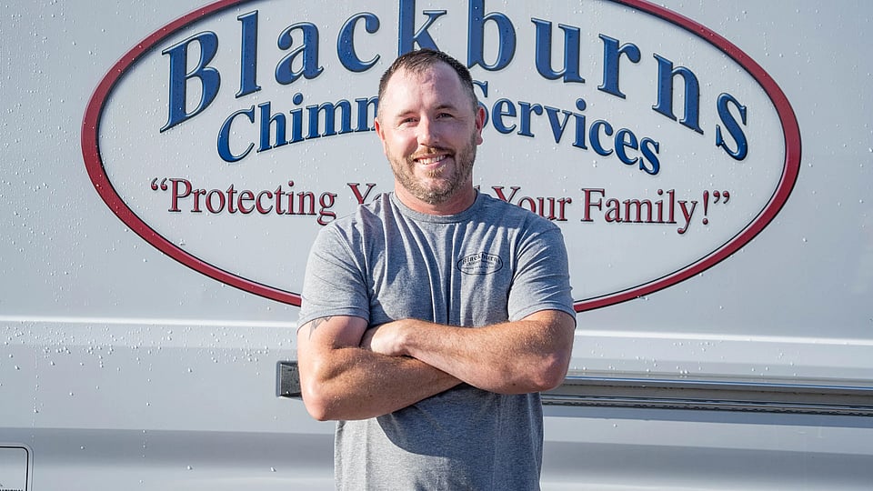 Original photo of Cory Apperson from Blackburns Chimney Services.