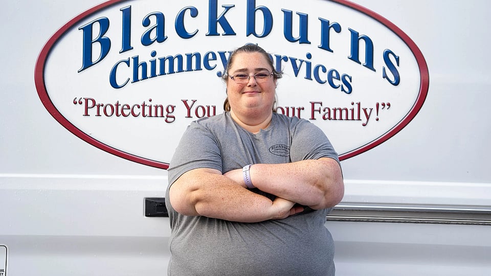Original photo of Crystal Scruggs from Blackburns Chimney Services.