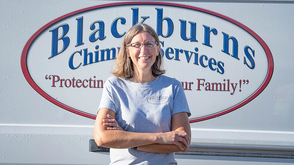 Original photo of Debbie Wiedwald from Blackburns Chimney Services.
