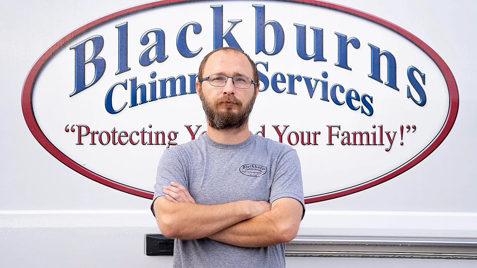 Original photo of Devin Thomas from Blackburns Chimney Services.
