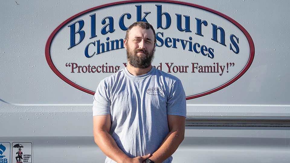 Original photo of Levi Smith from Blackburns Chimney Services.