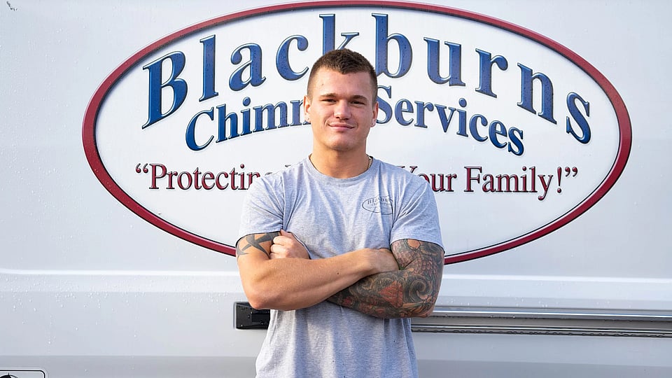 Original photo of Trevor Chase from Blackburns Chimney Services.