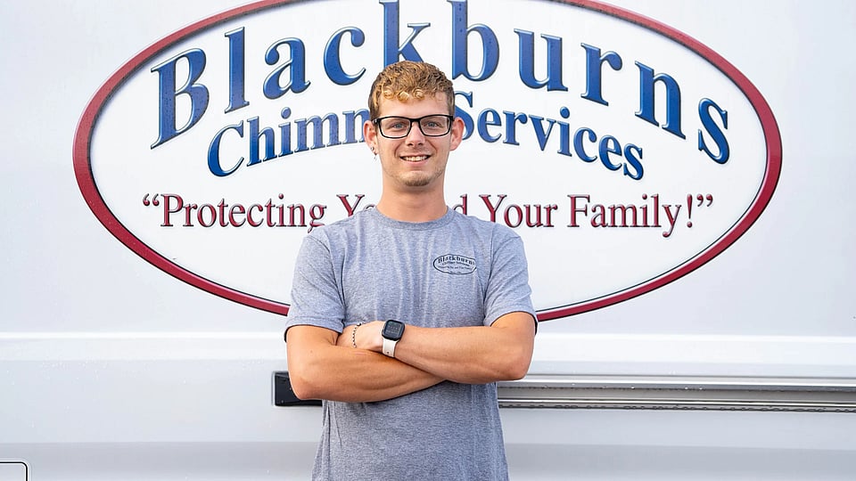 Original photo of Zac Schlecht from Blackburns Chimney Services.