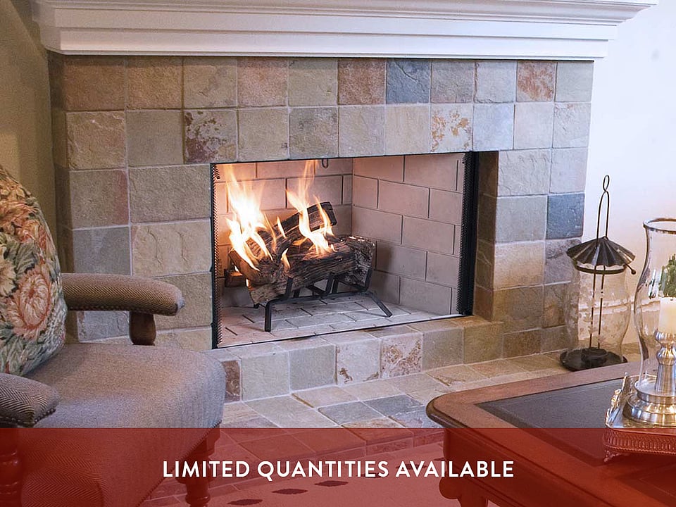 A wood fireplace by Superior.