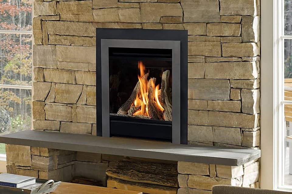 Valor Brand gas fireplace insert.