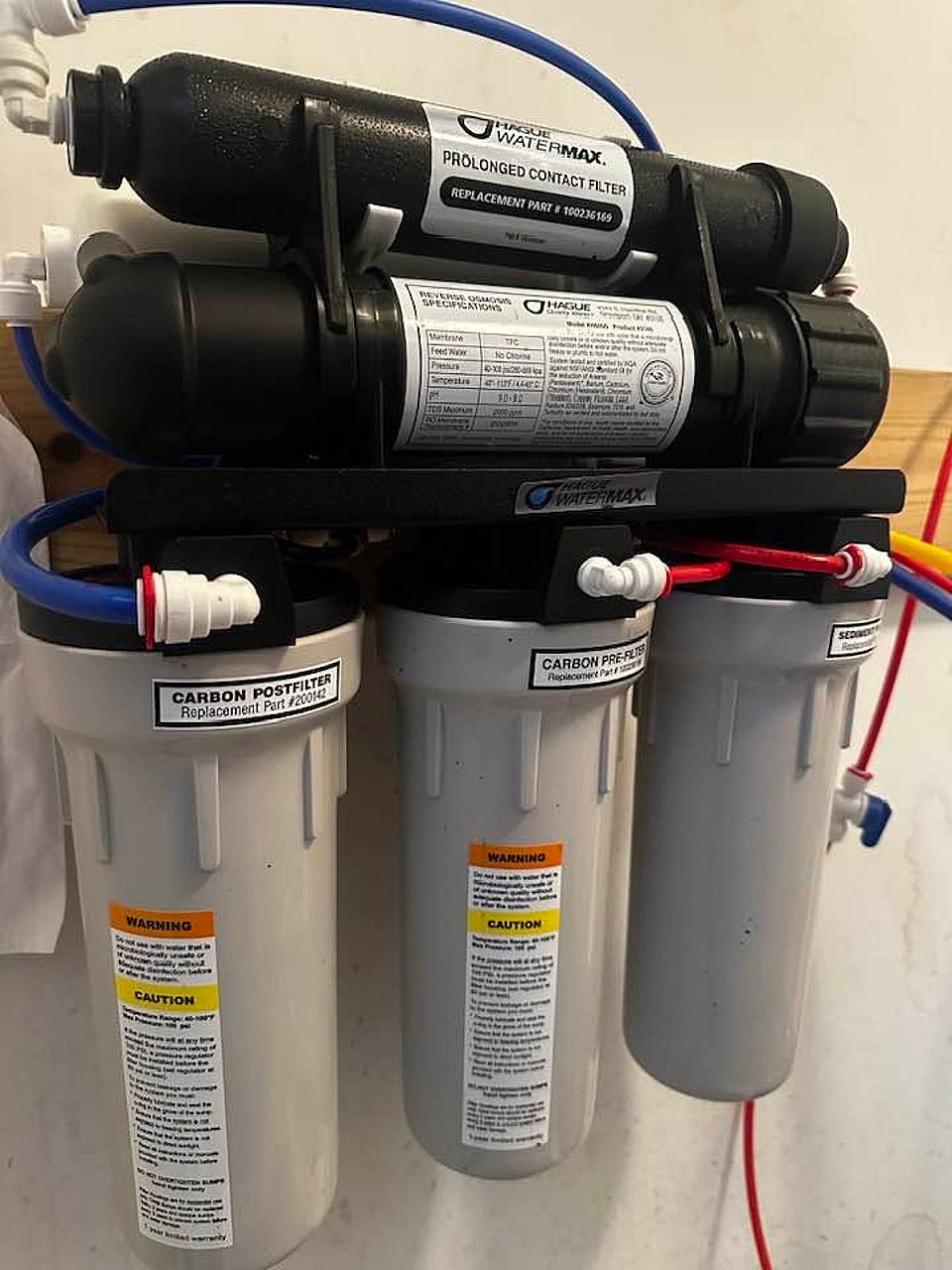 Quad Pro tankless reverse osmosis system from Hague Water.