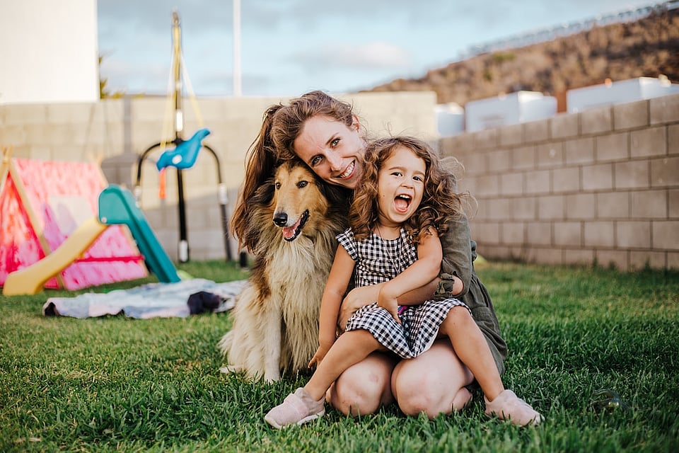 Family enjoying peace of mind after verified radon mitigation in their Calgary home