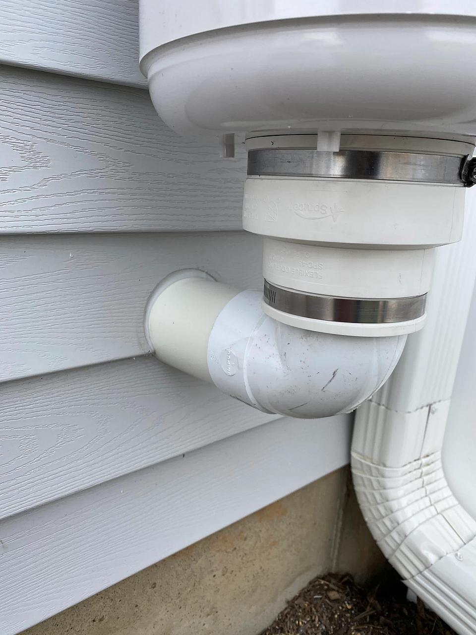 A radon mitigation system installed by Radon Removal in New Jersey.