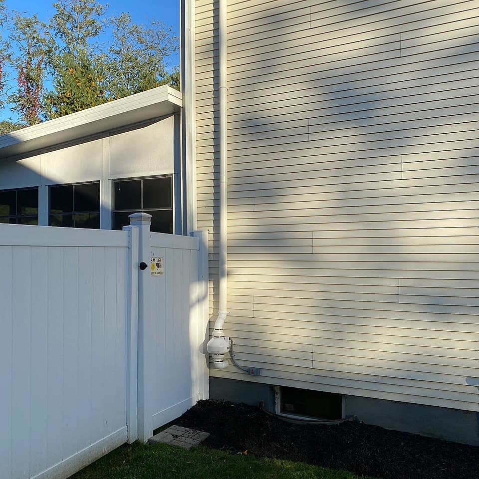 A radon mitigation system installed by Radon Removal in New Jersey.