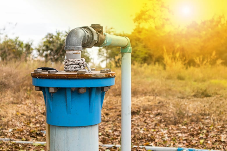 Adobe Stock image of a close up of a well pump.